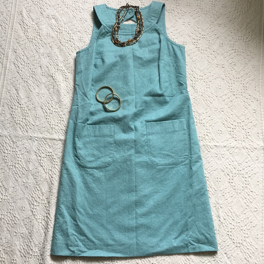 Ann Taylor Teal Shift Dress - Size 2P
